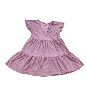 Jessica Simpson Lilac Eyelet Tiered Dress Women's Size Large